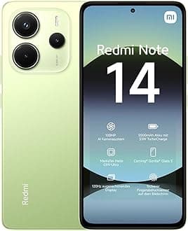 Xiaomi Redmi Note 14 Green 8+256GB smartphone,108MP AI camera system, 5500mAh battery, 6.67" 120Hz AMOLED eye-care display, AI features