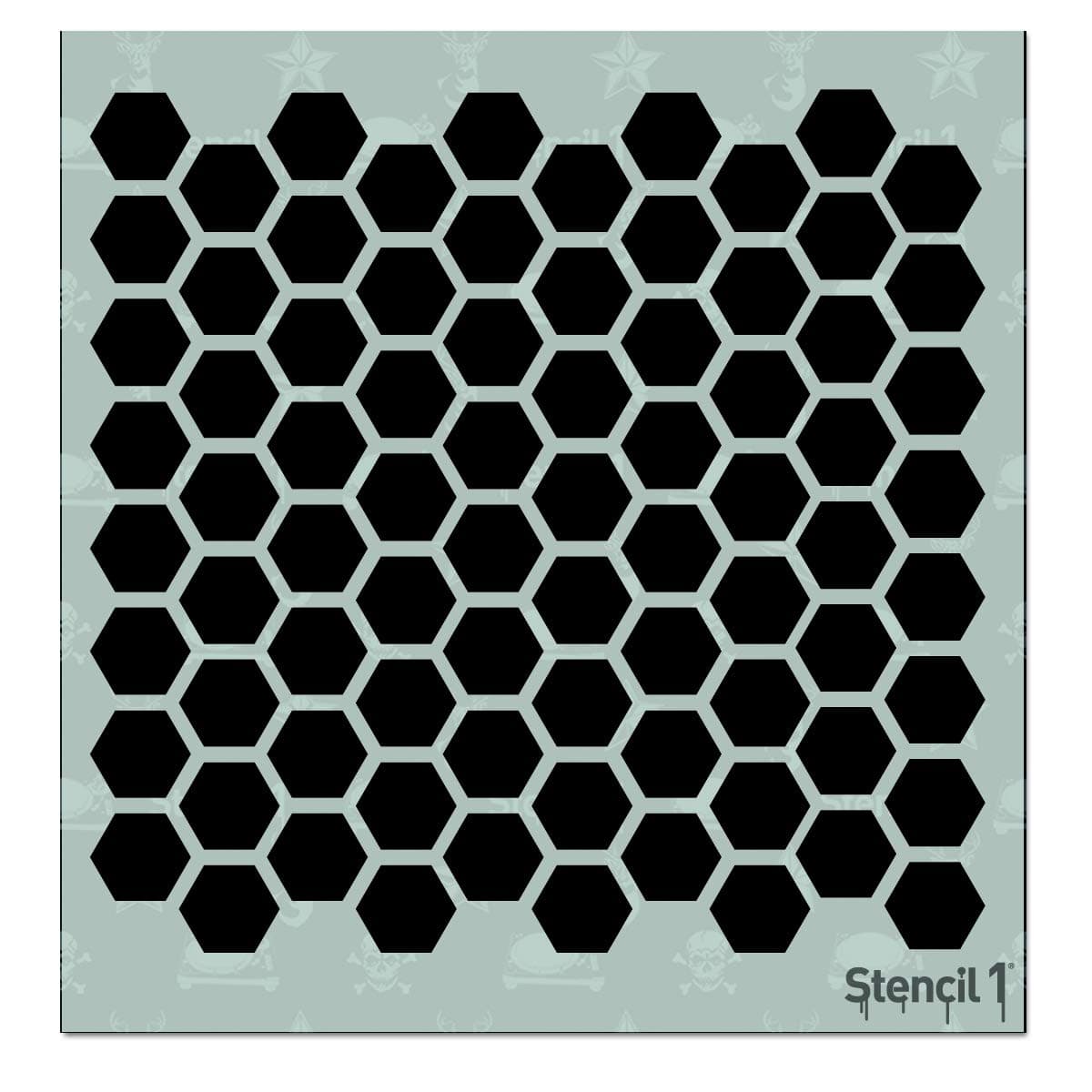 Stencil1 Hexagon Small Pattern Stencil 5.75" x 6"