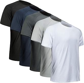 Workout Shirts for Men Short Sleeve Quick Dry Athletic Gym Active T Shirt Moisture Wicking