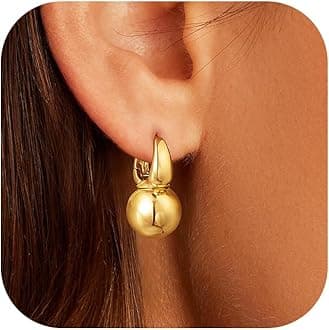 CHESKY Pearl Earrings for Women, Dainty 14K Gold Plated/Silver Plated Drop Quality Handpicked AAA+ Freshwater Cultured Round Pearls Dangle Earrings Wedding Jewelry for Women Gifts