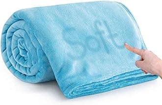 Premium Plush Single Blanket | 200 GSM Lightweight Cozy Soft for Bed, Sofa, Couch, Travel & Camping| 150x220 cm or 60X86 inches | Sky Blue