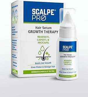 Scalpe Pro Hair Growth Serum with Applicator | 3% Redensyl, 3% Procapil, 3% Anagain | Boosts Hair Growth | Thicker & Stronger Hair | Non-Sticky | Paraben & Sulphate-Free | Unisex | 30 ml