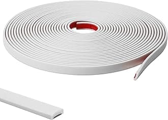 9.8 Ft Peel and Stick Wall Molding Trim, White(Paintable) Self Adhesive Flexible Trim for Wall, Edges, Borders, Window Frames, Backsplash Tiles, Baseboard & More (W:0.4", T:0.1")