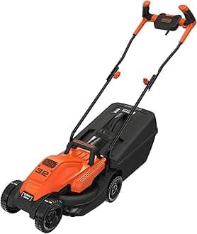 BEMW451BH-B1 1200W Electric Lawn Mower With Bike Handle, 13" (33cm) Winged Blade,Max. Mowing Area 300 Meter Square, 35 L Grassbox Capacity, 12m Cable Length, 1 Year Manufacturer Warranty