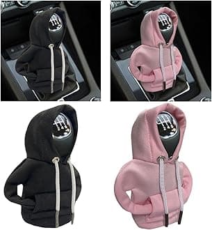 JOYCOURT Car Gear Shift Hoodie, Fashionable Gear Shift Knob Cover, Mini Hoodie for Auto Shifter, Auto Interior Cute Gadgets, Universal Car Decoration Accessories