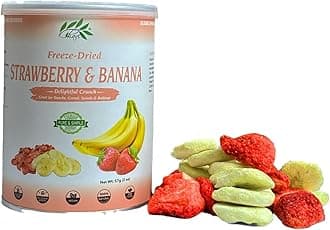 CHAVI Freeze-Dried Strawberry Banana | Healthy Superfood | No Added Sugars or Preservatives | Non-GMO, Vegan, Gluten-Free | Long Shelf Life | 2 oz Can