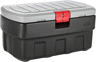 Rubbermaid Actionpacker Lockable Industrial Storage Container, 35 Gal-(Pack Of 1), Black
