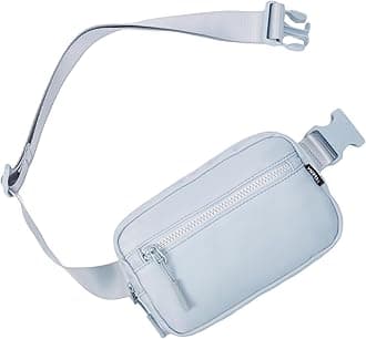 TelenaFanny Packs Crossbody Belt Bag Cross Body Bag Fashionable for Women with Adjustable Strap Light Grey