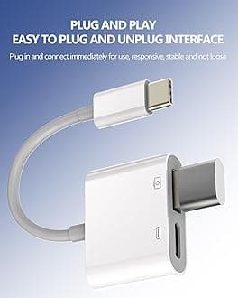 USB-C to USB Adapter(2in1) Type C Cable Accessories Thunderbolt Converter OTG 3.0 Mouse Port Dongle Compatible for Samsung for iPhone15 Pro Max Plus for iPad MacBook