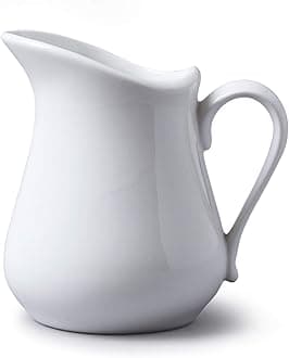 WM Bartleet & Sons 1750 Porcelain Traditional Jug 300 ml, ½ pint - White