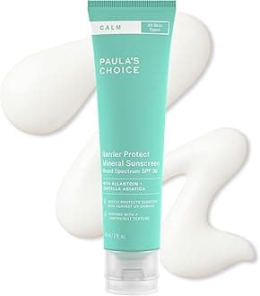 PAULA'S CHOICE CALM Barrier Protect Mineral Moisturizer Sunscreen SPF 30 for Sensitive Skin, Soothes Redness, Suitable for Rosacea-Prone & Eczema-Prone Skin, Fragrance-Free & Paraben-Free, 2 Fl Oz