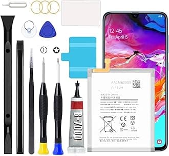 Galaxy A70 Battery,2025 New Upgraded Battery for Samsung Galaxy A70 SM-A705F, SM-A705FN, SM-A705GM, SM-A705MN, SM-A7050, SM-A705W with Full Remove Repair Tool Kit
