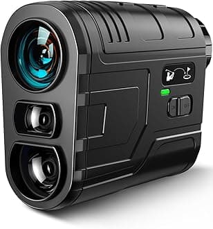 1200 Yards Range Finder Golf with Slope, 7X Magnification Range Finder, Lightweight Portable Rechargeable Rangefinder, Flag Lock Vibration, Switch for Legal, Range Finders for Golf Accessories