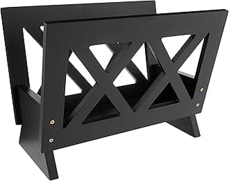 Frenchi Furniture Home Furnishing Contemporary Magazine Rack, Black