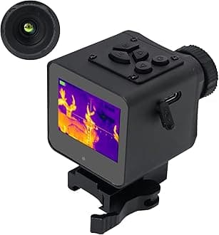 - Thermal Imaging Night Vision Scope for Hunting – 320 * 240 Resolution Infrared Thermal Scope with Crosshair & Red Laser Aiming, Waterproof, 3X Zoom, Long Battery Life, Fits 21mm Rail