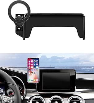 Car Phone Holder for 2016-2019 Mercedes Benz GLC / 2015-2018 Mercedes Benz C-Class Accessories 7-Inch Screen Fixed Clip, 360° Rotation Phone Mount Compatible with MagSafe,Cell Phone Holder