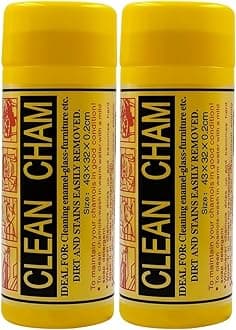 Dotted Premium Super Absorbent PVA Chamois | Leather Towel for Car, Office, Home Cleaning | Super Absorption Chamois Capacity of 250 Ml Water (2, 43x32 Small)