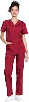 womens Unisex Scrub Top and Scrub Pant Set Medical Scrubs Set