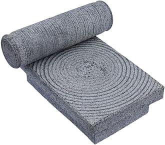 Natural Stone SIL Batta/Ammikallu/Mortar and Pestle Set for Spices – (Lenght-10.5" inch X Width- 6.5” inch) Hand Grinder for Authentic Flavors.