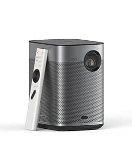 XGIMI Halo+ GTV Portable Projector, 2025 New Launch, Google TV with Licensed Netflix, 700 ISO Lumens, 2 x 5W Harman Kardon Speakers, Auto Focus, ISA, Wi-Fi, Built-in Battery with 2.5 Hours Playtime
