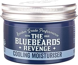 The Bluebeards Revenge, Daily Cooling Moisturiser Cream For Men, For Face, Hands And Body, For Dry And Sensitive Skin, 100ml