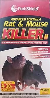 4 X 20g Rat Mice Mouse Rodent Pest Killer Poison Bait Indoor & Outdoor