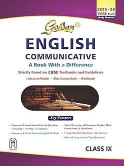 Golden Class 9 English Communicative: Based on New CBSE Textbooks For CBSE 2026 Board Exams, includes Objective Type Question Bank Reference Book