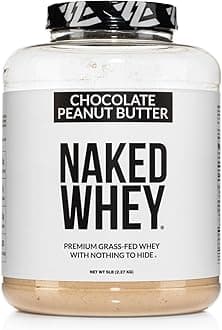 Whey Chocolate Peanut Butter Grass Fed Whey Protein Powder, No GMO, No Soy, and Gluten Free, Aid Growth and Recovery - 52 Servings