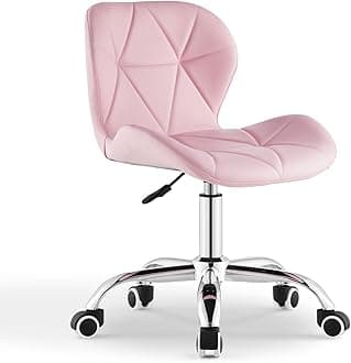 CLIPOP Office Swivel Chair Faux Leather Padded Height Adjustable Computer Desk Chair with Chrome Base and Wheels Executive Work Chair for Home Office