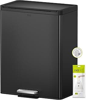 EKO Ecocasa 60 Litre Recycling Pedal Bin - Black