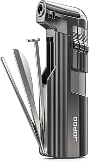 Pipe Lighter Gas Butane Refillable Soft Flame with Pipe Cleaner Tools (Sold without Gas)