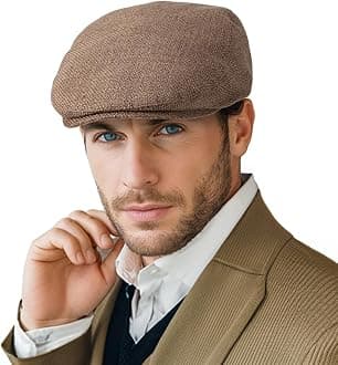 Classic Solid Flat Cap Newsboy Hats for Men Cabbie Driving Scally Adjustable