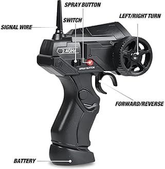 Liberty Imports RC Drift Car 1/16 2.4GHz 4WD Remote Control Sport Racing On-Road Vehicle with LED Light, Batteries and Drift Tires (Orange)