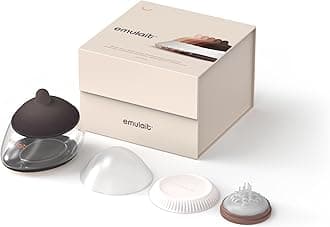 Emulait Anatomy Baby Bottle – Breast-Shaped, Natural Flow Nipple with Anti-Colic Valve – Closest to Breastfeeding for Newborns & Infants, Rich, Shape 5