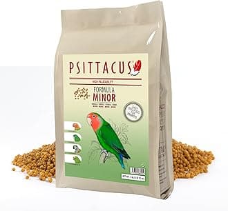 Psittacus Minor | Complete Pellet Diet for Lovebirds, Parrotlets and Green Cheeks | Premium Food for Birds, 100% no-GMO (6.6 lb)