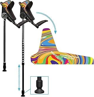 smartCRUTCH Ergonomic Custom Forearm Crutches for Adults, Multiple Colors, Adjustable Forearm Rotates 15-90 Degrees - Heights 4'4" to 6'4" - 265 lbs Non Weight Bearing