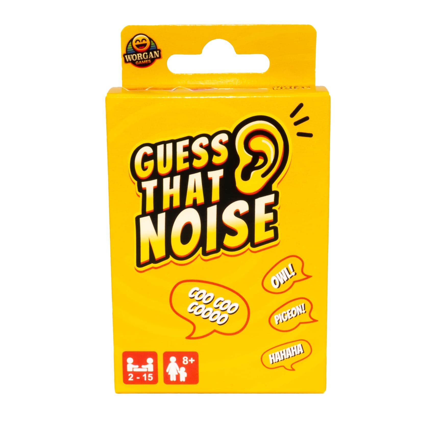 Guess That Noise: Funny Sound Impressions Party Game for Family & Friends - Travel Size - 2-15 Players - Ages 8+