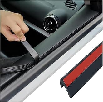 13Ft Car Door Rubber Seal Strip,Silent & Dustproof Rubber Car Window Seal Strip,Universal V-Shaped Self Adhesive Automotive Window Seals Trim with Installation Tool
