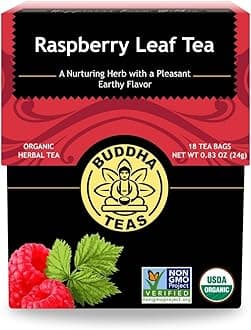 Buddha Teas Organic Raspberry Leaf - Kosher, Caffeine-Free, GMO-Free - 18 Bleach-Free Bags