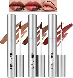 3Pcs Removable Lip Liner Set,Pencil-Peel Off Lip Liner Tattoo,Long Lasting Peel Off Lip Stain Matte Waterproof Lip Pencil for Womem