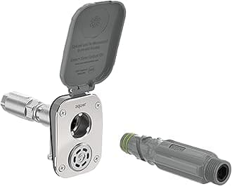 House Hydrant V2+ Frost Free Outdoor Faucet, Anti Siphon Valve with Quick Connect, Frost Proof Flush Wall Hose Bib, 4 inch Stem, 5-9/16 inch Install Depth, Slate Gray