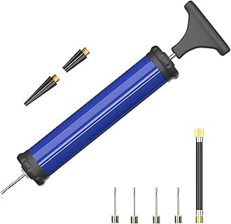 DDUO Portable Ball Pump,Air Pump Inflator Kit with Needle,Nozzle, Extension Hose Hand Pumps for Basketball Football Volleyball Water Polo Rugby Exercise Sports Ball Balloon swimming ring