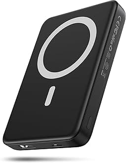 for Magsafe Battery Pack, 10000mAh Magnetic Portable Charger with USB-C Cable 20W Fast Charging, Slim & Lightweight Wireless Power Bank for iPhone 17/16/15/14/13 Series, for Travel Cruise Essentials