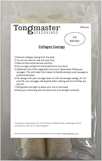 34mm Collagen Sausage Casings Pack of 2 80ft in total