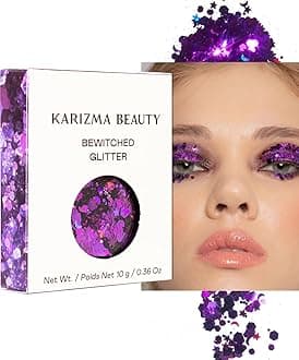 KARIZMA Bewitched Body Glitter. 10g Chunky Face Glitter, Hair Glitter, Eye Glitter and Body Glitter for Women. Rave Glitter, Festival Accessories, Cosmetic Glitter Makeup. Loose Glitter Set