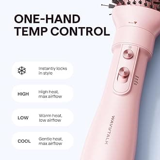 Wavytalk Blow Dryer Brush Set,Air Sculpt 2-in-1 Hot Air Brush Set for All Hair Types, Salon Blowout, Volumizing & Smooth Styling, 212℉ Less Heat Damage,US Only 110-120V