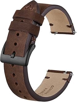 Distressed Leather Watch Strap, Watch Replacement Bands for Men, Quick Release Spring Bars, Band Width 18mm 19mm 20mm 22mm 24mm