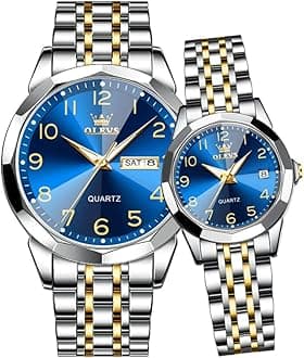 - Couple Watch Valentines Couple Matching Watches His and Her Couple Set Wrist Watch Men and Women Lovers Wedding Romantic Gifts Set of 2