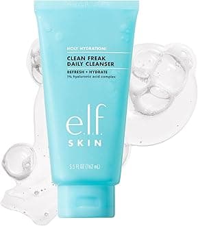 SKIN Holy Hydration! Clean Freak Daily Cleanser, Gentle Hydrating Gel Face Cleanser, Made With Hyaluronic Acid, Vegan & Cruelty-Free, 5.5 fl oz
