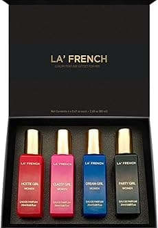 La French Luxury Perfume Gift Set for Women – Set of 4 Mini Perfumes (20ml Each) | Long-Lasting & Luxurious Fragrances | Premium Combo Gift Set for Girls & Women | Perfect for Gifting & Everyday